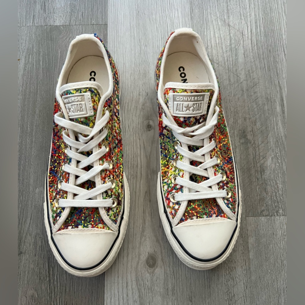 Converse All Star Chuck Taylor multi color knit low tops